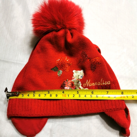 MonnaLisa Baby Girl Wool Blend Hat - Picture 6 of 15